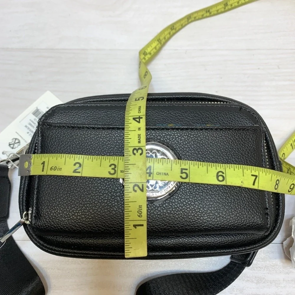 CXL Christian Lacroix Womens Pebble Camera Bag‎ Crossbody Black Detachable Pouch